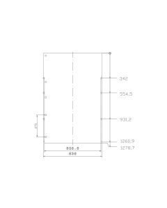 Montageplatte füt Verteilersäulen HxBxT:HxB 1208x818 PVC6mm