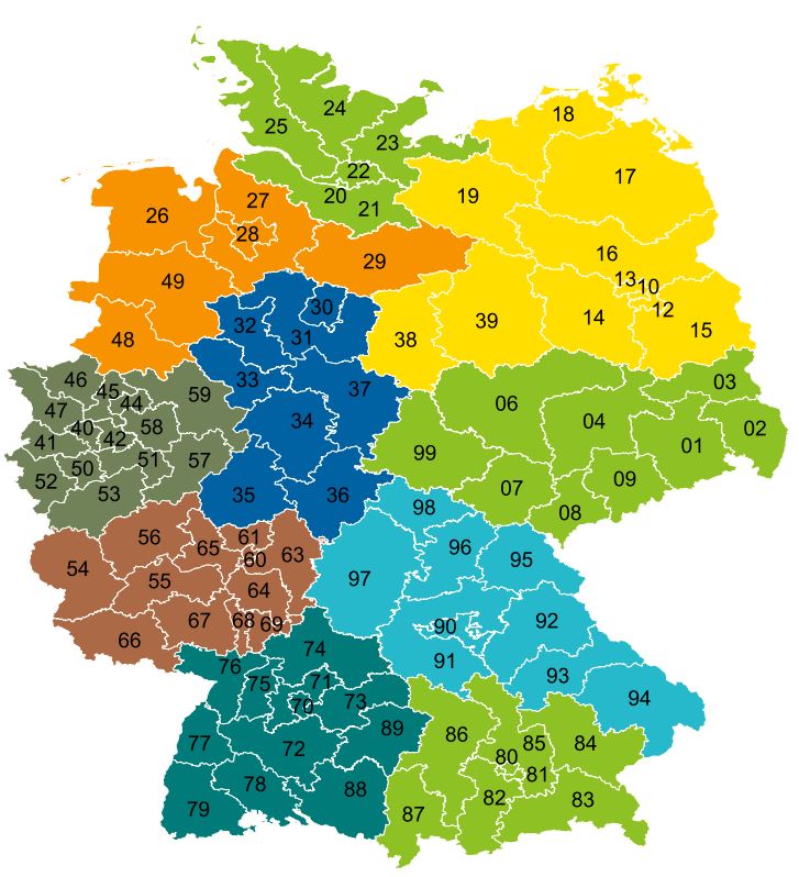 Vertriebsgebiete